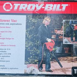 Troy-Bilt TB190BV 12 Amp Electric Blower/Vacuum 374cfm-180mph BNIB