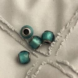 Pandora Teal Charms 