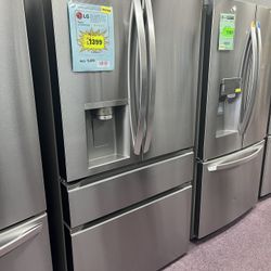 Refrigerator, LG Open Box 4 Door Refrigerator Free Delivery With 1 Year Warranty 