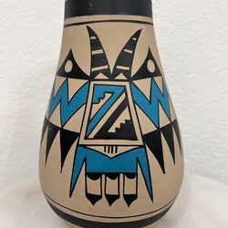 Native American Hand Painted Vase/Navajo Tribe Style