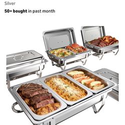 4 PCK CHAFING DISH SET WITH CHAFING FUEL