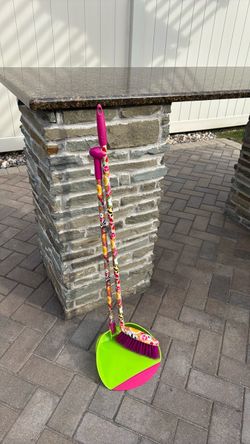 Broom and Dustpan Set Floral Print