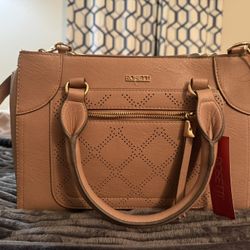 New Rosetti Uptown Satchel Purse Light Brown Tan