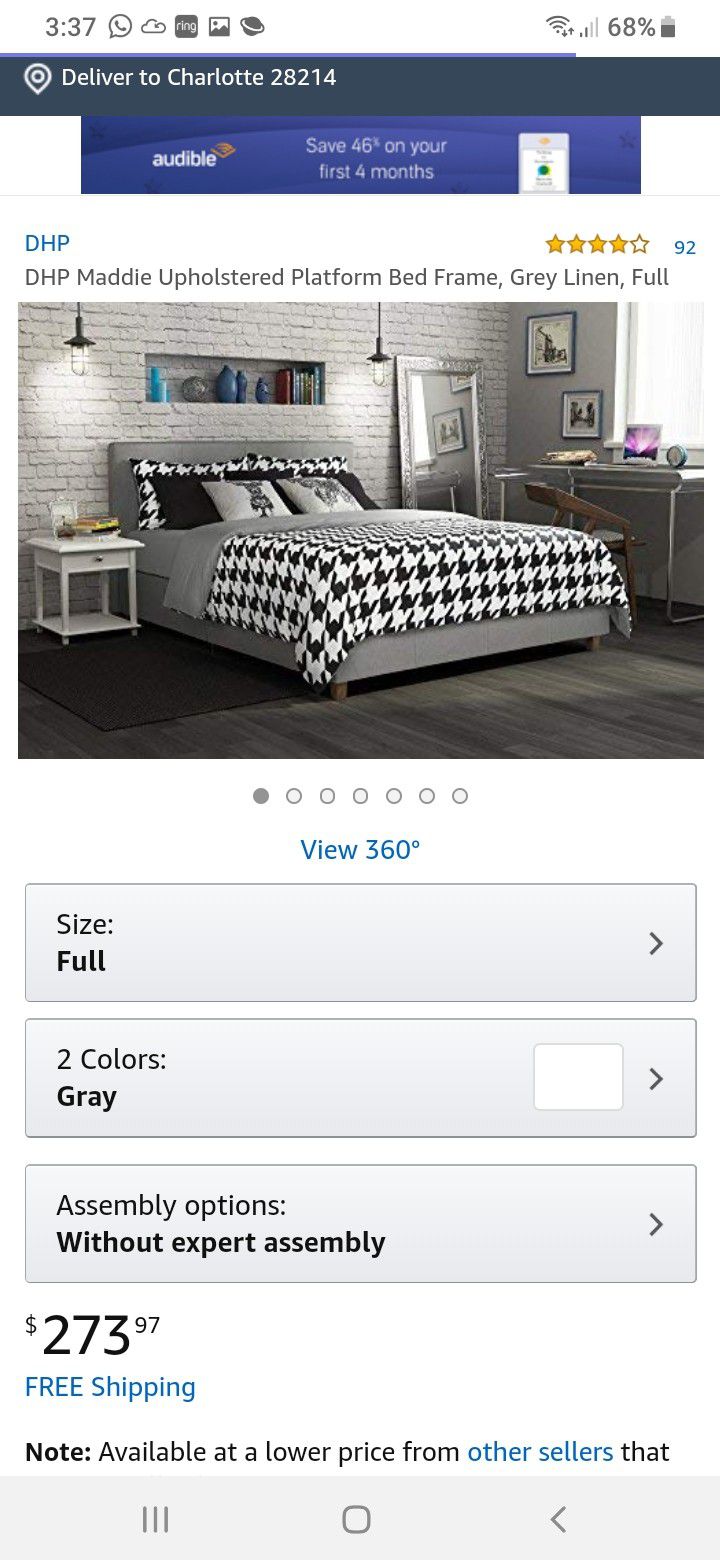 New full sizes bed frame mattress not included