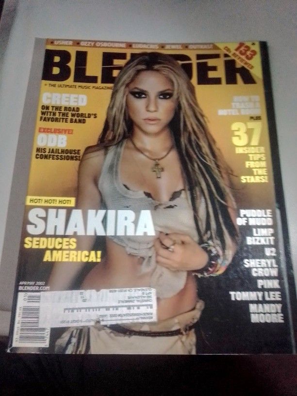 BLENDER MAGAZINE - VINTAGE SHAKIRA COVER - APRIL / MAY 2002 ISSUE #6