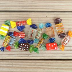 Murano-Style Art Glass Candy Pieces 