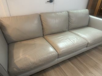 Light Gray Faux leather Sofa