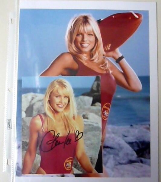 Autographs Geena Lee Nolin Baywatch Star Hand Signed Apx 5x6 Magazine Clipping (Comes With 8x10 Color Photo)