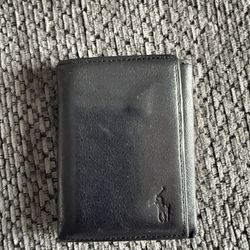 Ralph Lauren polo black leather mens wallet 
