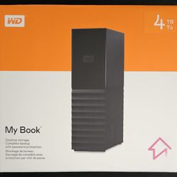 NEW! WD My Book 4TB External Hard Drive Easily Shucked For Internal Use