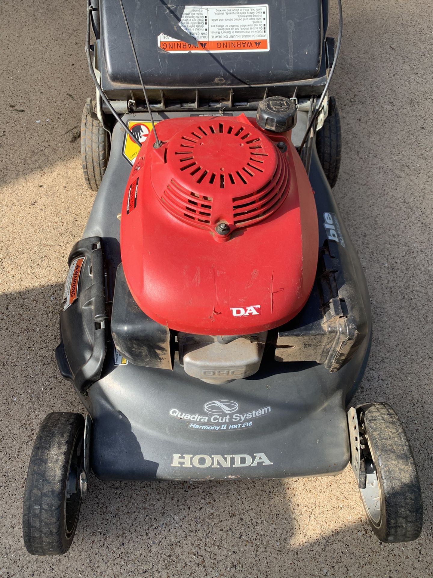 Honda Harmony II HRT216 Quadra Cut System Mower (3 Speed/Self