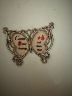 Butterfly Inspirational Wall Plaque Decor