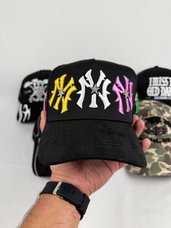 Black Snapback Cap with Embroidered NY Logo