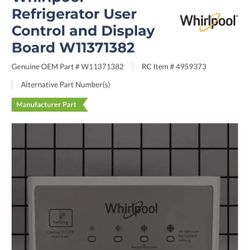 Whirlpool Control Board 