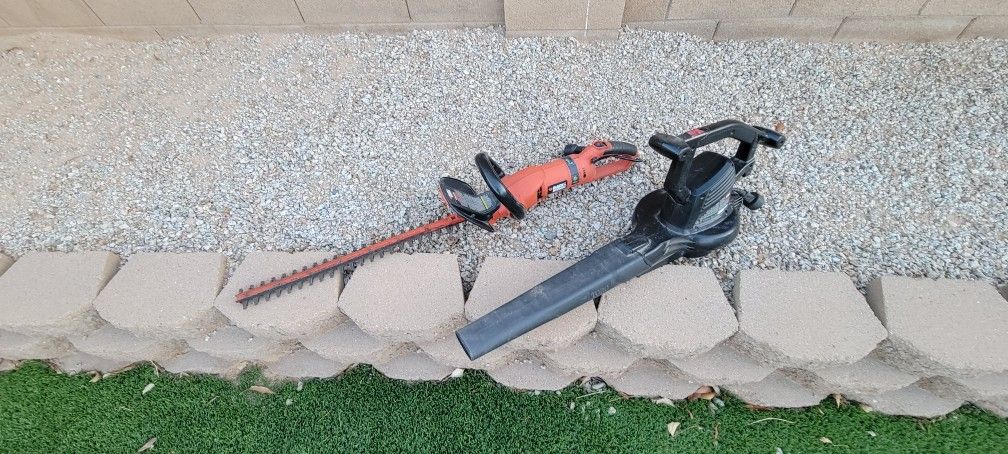 Hedge Trimmer And Leaf Blower Combo