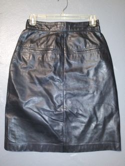 Charles Klein Leather Skirt
