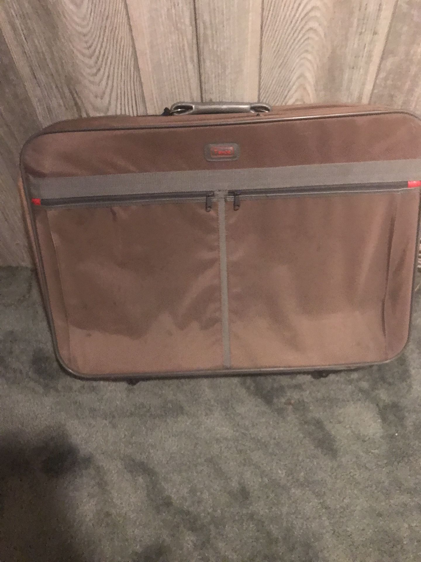 Tahoe. Gray Vinyl Suitcase $15.00
