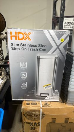 HDX stainless steel trash can