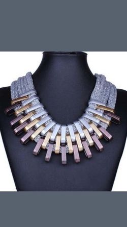 Silver and gold necklace