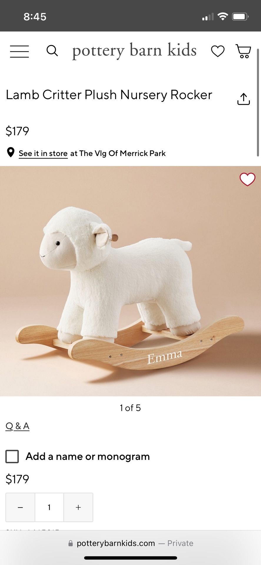 Pottery Barn Lamb Critter Plush Nursery Rocker for Sale in Miami FL OfferUp