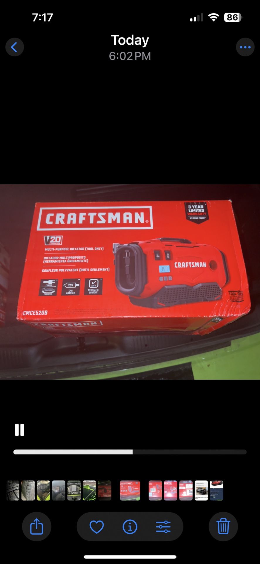Craftsman Compressor Bare Tool