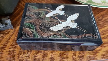 Asian vintage music jewelry box made in japan