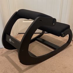 Ergonomic Kneeling Chair - Rocking Office Chair Adjustable Stool - Knee Chair Posture Chair - Wooden Desk Chair, Ergonomic Chair for Home Office Black