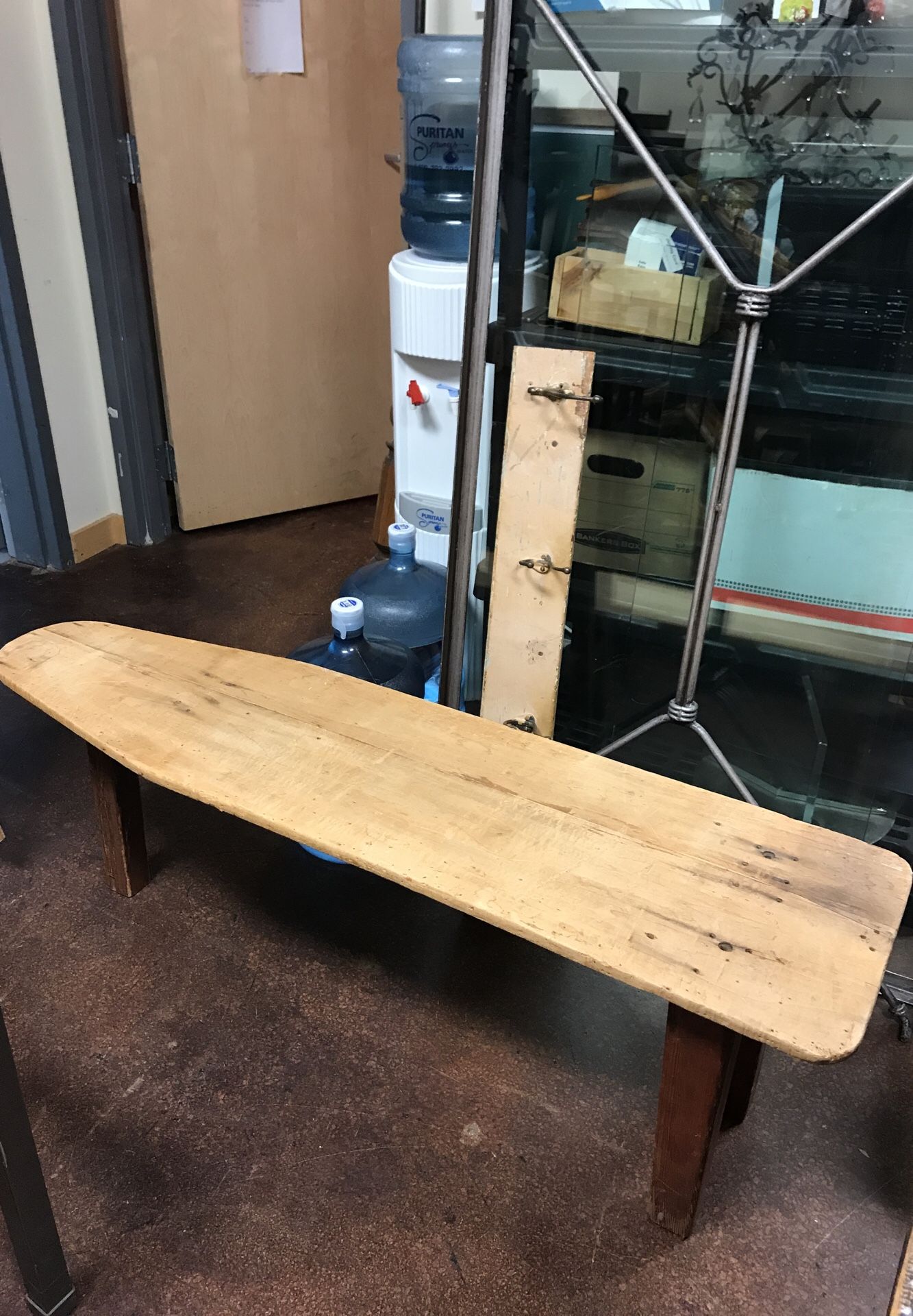 Refurbished ironing board sofa table