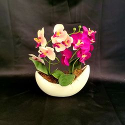 Artificial flower pot decor