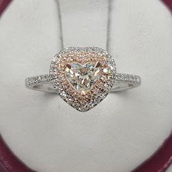 *NEW* 14k Gold 0.50ct VS1 Heart Shaped Diamond Engagement Ring