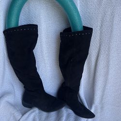 Black over the knee boots size 9