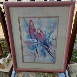 Watercolor Print Parrots