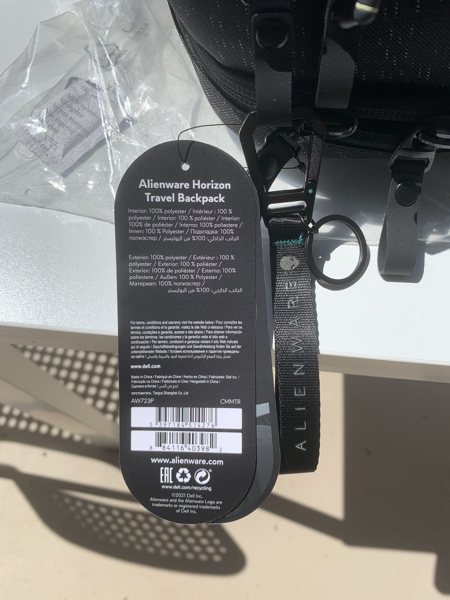 NWT alienware horizon travel backpack 17 inches (AW723P) -  www.disolcolor.com