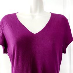 Purple basic tunic top INC used good condition size large 