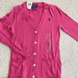 Polo Ralph Lauren Kids Girls Long Cardigan Sweater Size M(8-10)