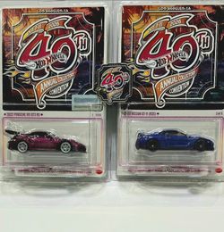 Hot Wheels L.A. Convention 2pk Porsche & Skyline & Pin