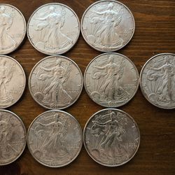 10 Random Silver Eagles
