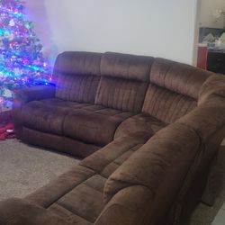 Sofa Seccional De Tela 3 Sofas RECLINABLES