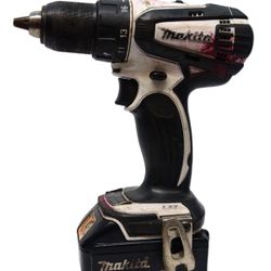 Makita LXFD01 18V LXT Drill/Driver White Color 1/2" inch & Battery 3.0 Ah Tool Instruments Mens Tools Accessories Home Work 