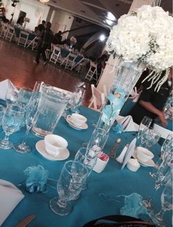 Aqua blue round  overlays $3.00 each