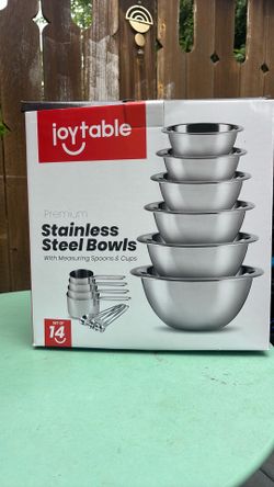 Joytable Stainless Steel Bowls (cups and measuring spoons NOT included)