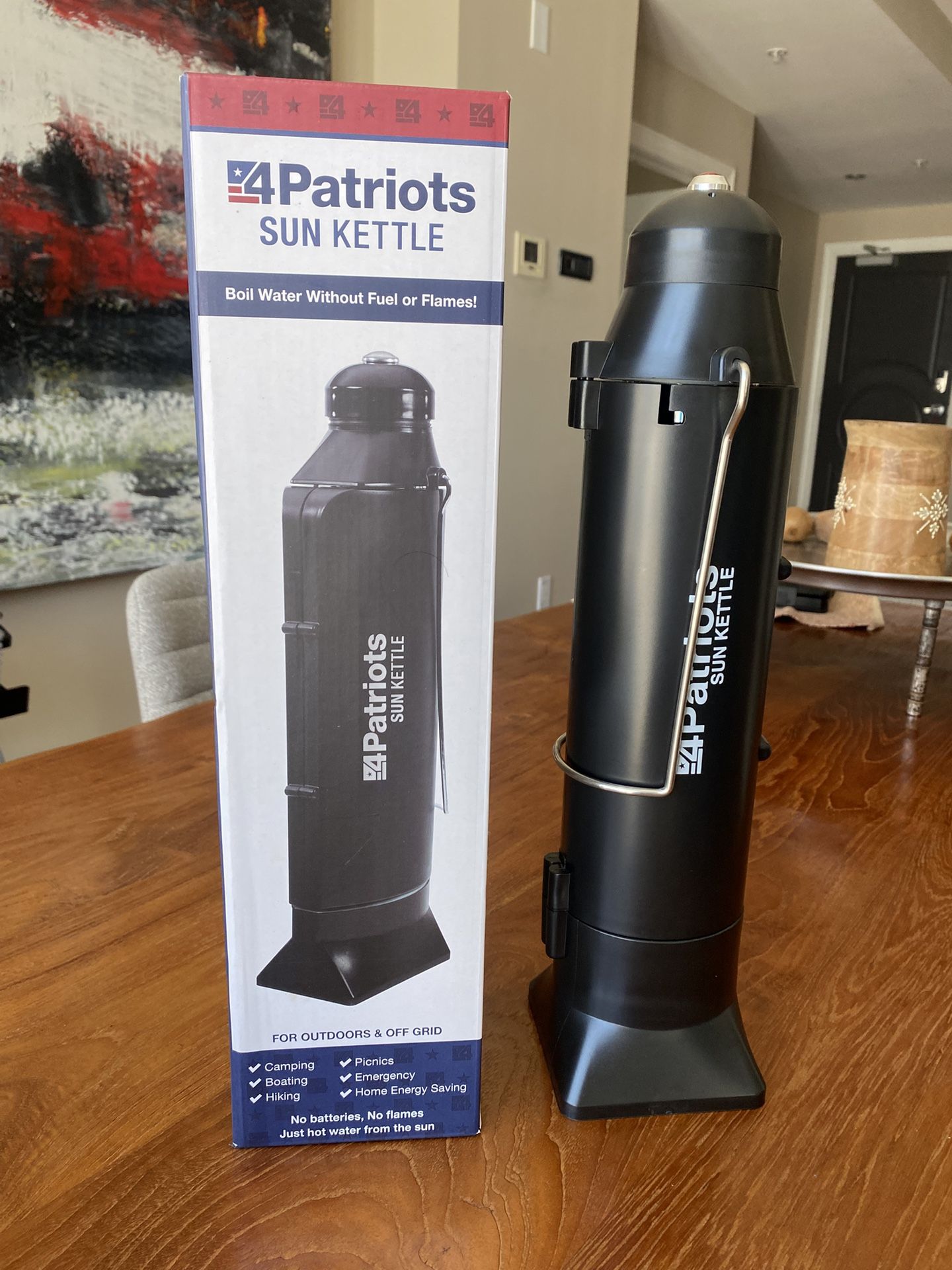 4Patriots Sun Kettle: Portable Solar Water Heater For Hunting & Emergencies - 16.9 oz Capacity