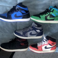 $250 For All 5 Pairs (Retro Jordan 1) Size 10 Sneakers • Shoes • Kicks 