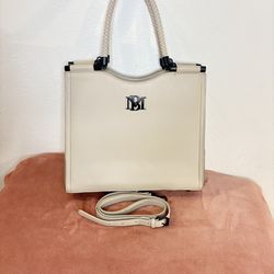 Chic cream satchel bag