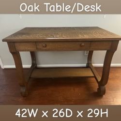 Oak Table/Desk 