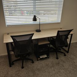 Desk & Office Chairs (with lamp)