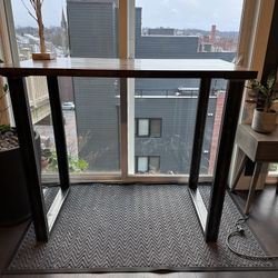 Standing-Height Desk with Industrial Metal Legs