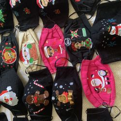 Embroidered Christmas Face Mask