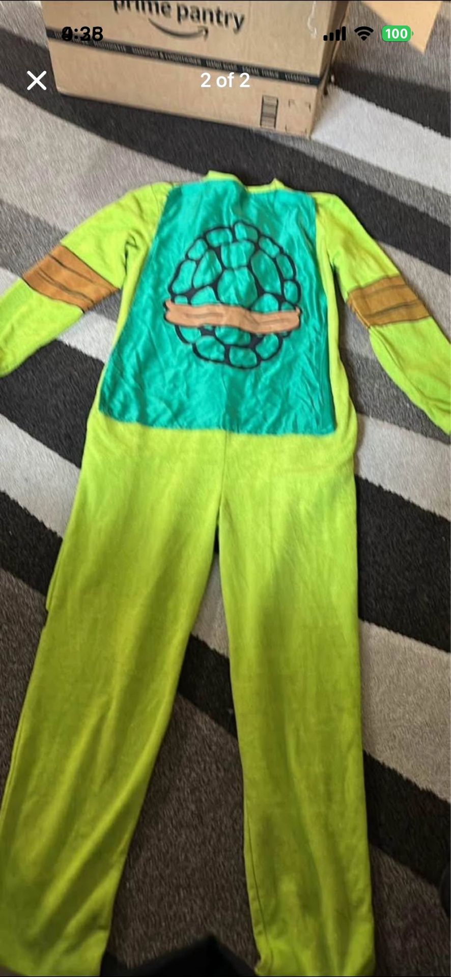 Ninja Turtle Costume Size Medium