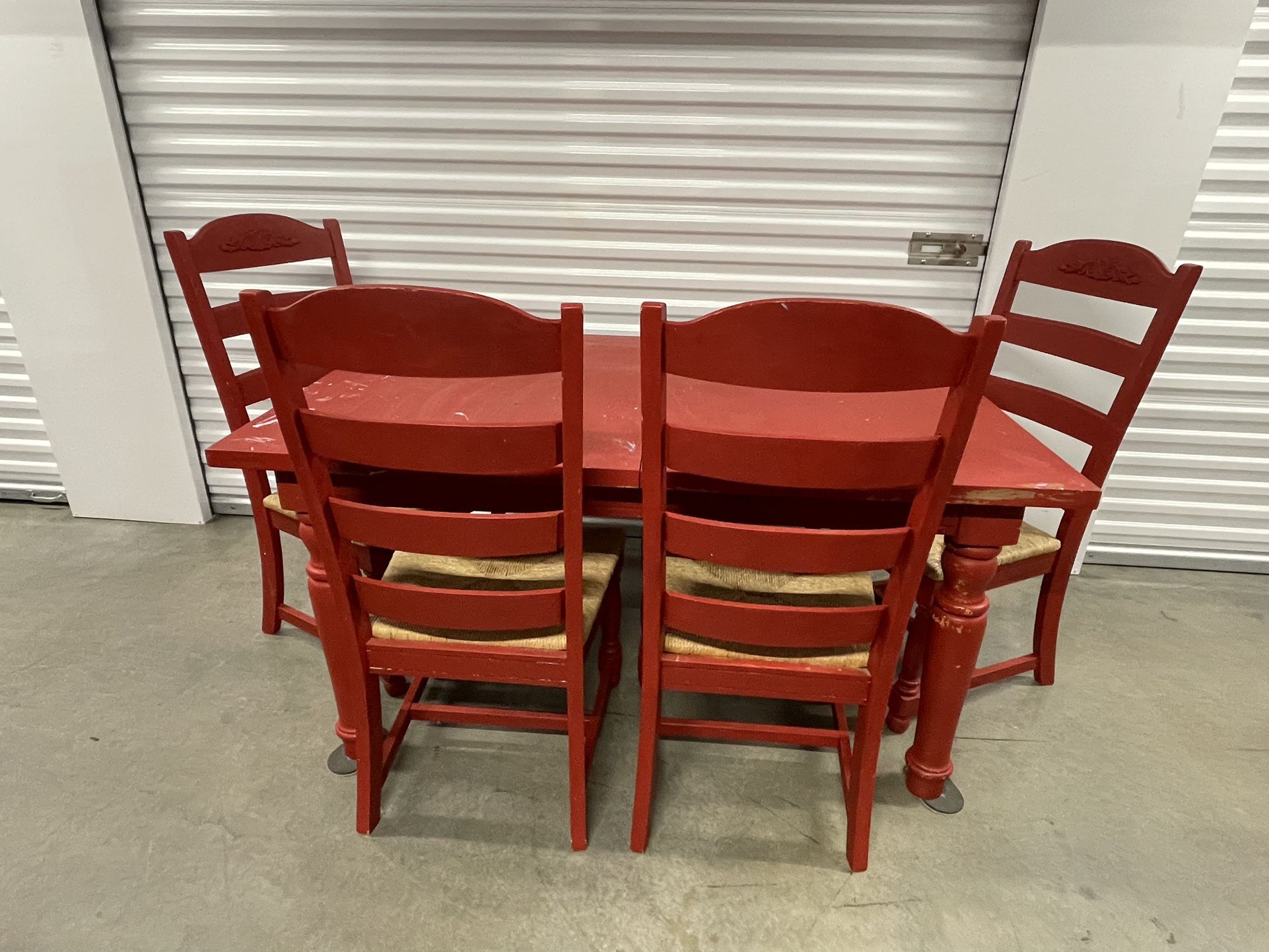 Vintage Wooden Dining Table and 4 Chairs